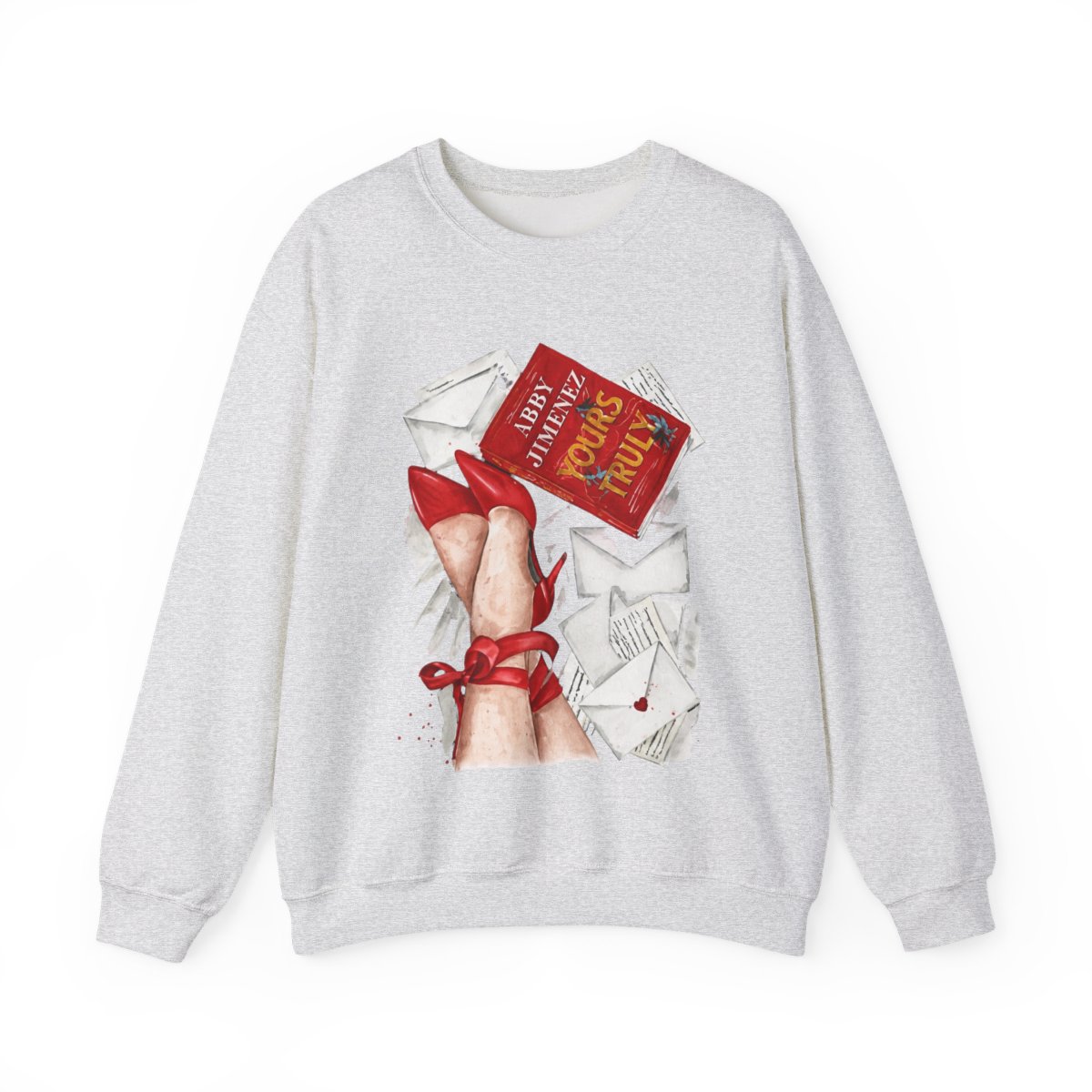 Yours Truly Book Hoodies | Abby Jimenez Book Merch | Cozy Romance Reader Pullover | skin color options - alternate angle 3, merchandise