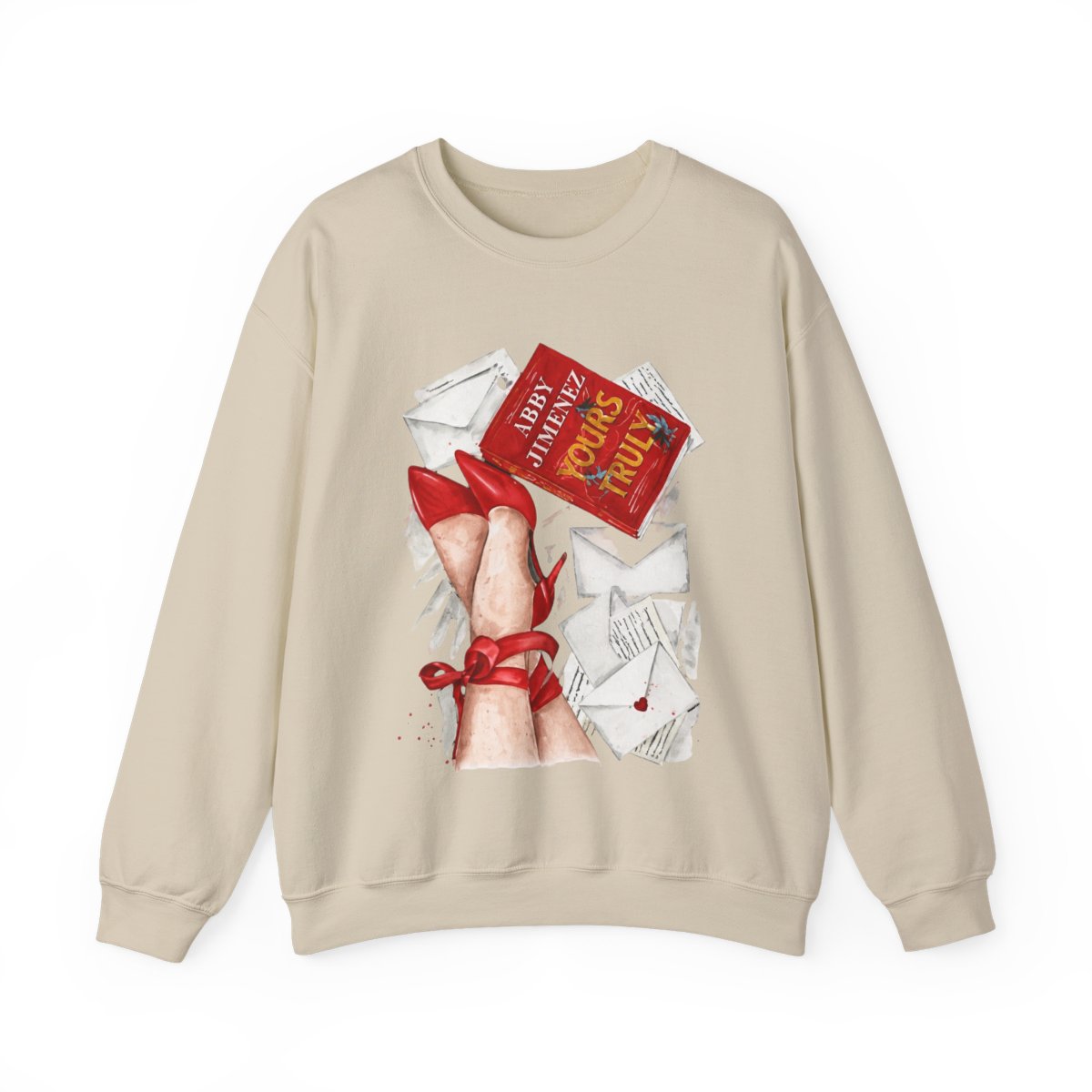 Yours Truly Book Hoodies | Abby Jimenez Book Merch | Cozy Romance Reader Pullover | skin color options - alternate angle 5, merchandise